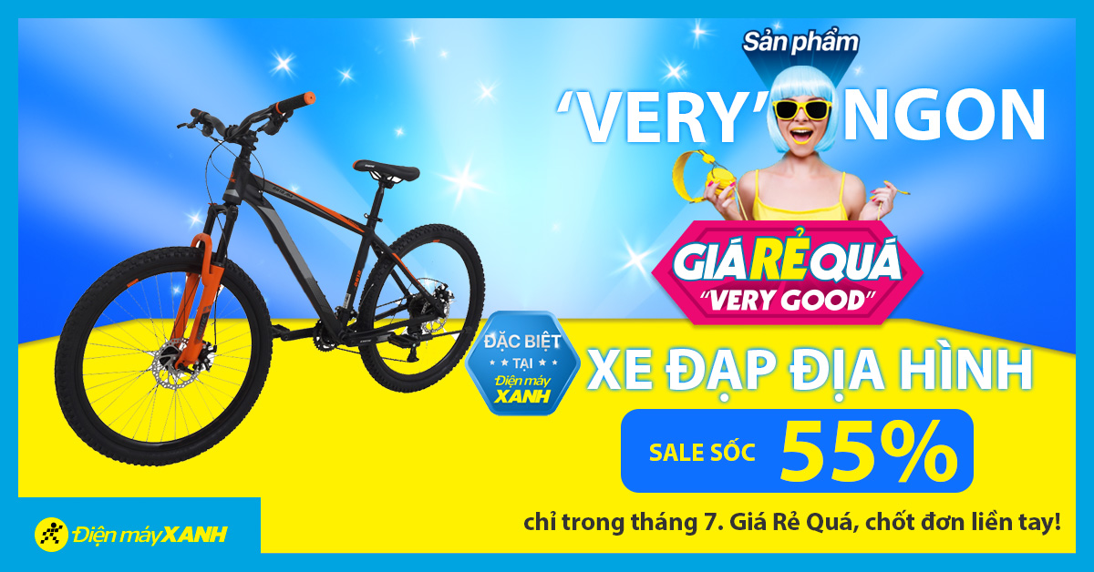 Xe đạp địa hình SALE SỐC tới 55% chỉ trong tháng 7. Giá Rẻ Quá, chốt đơn liền tay!