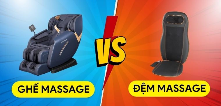 Nên mua đệm massage hay ghế massage? So sánh ưu và nhược điểm chi tiết