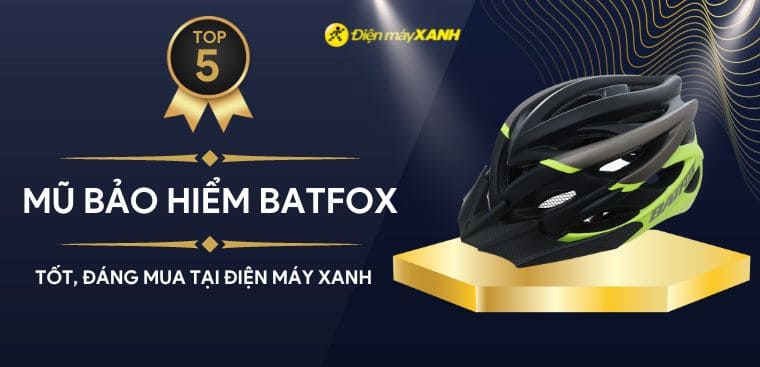 Top 5 mũ bảo hiểm xe đạp BatFox tốt, đáng mua tại Điện máy XANH