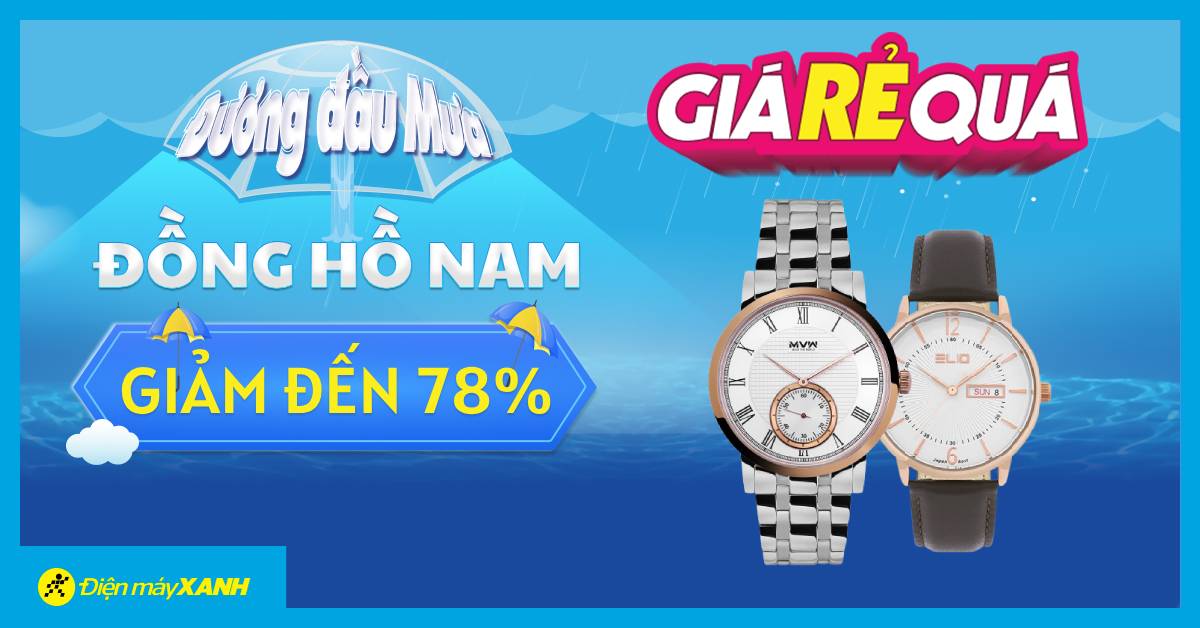 Giá Rẻ Quá: Đồng hồ thời trang nam ưu đãi MẠNH tới 78% - Mua sắm thả ga!