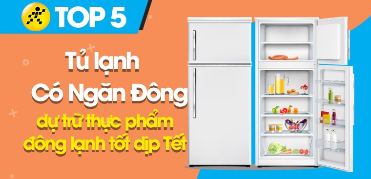 Top 5 tủ lạnh có ngăn dự trữ thực phẩm lớn đông lạnh tốt dịp Tết