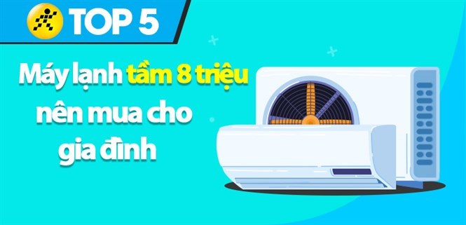 Top 5 máy lạnh tầm 8 triệu bạn nên mua ngay cho gia đình