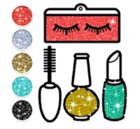 Beauty Makeup Glitter Coloring Book for Girls: Trò chơi vẽ tranh