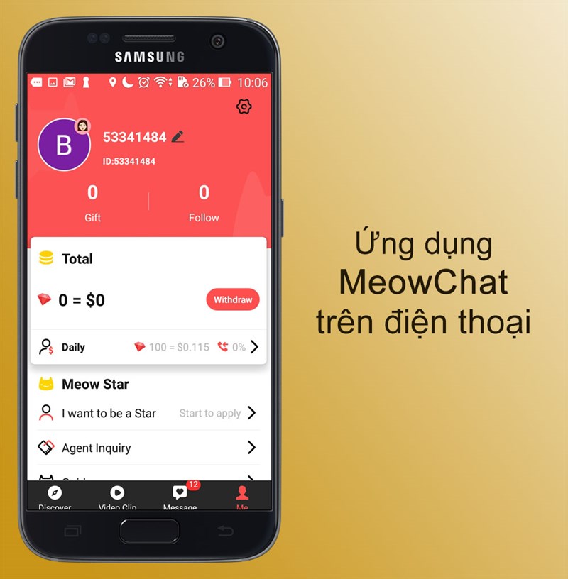 ứng dụng MeowChat 