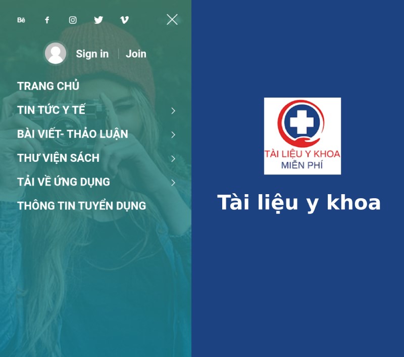 Giao diện ứng dụng T&agrave;i liệu y khoa.