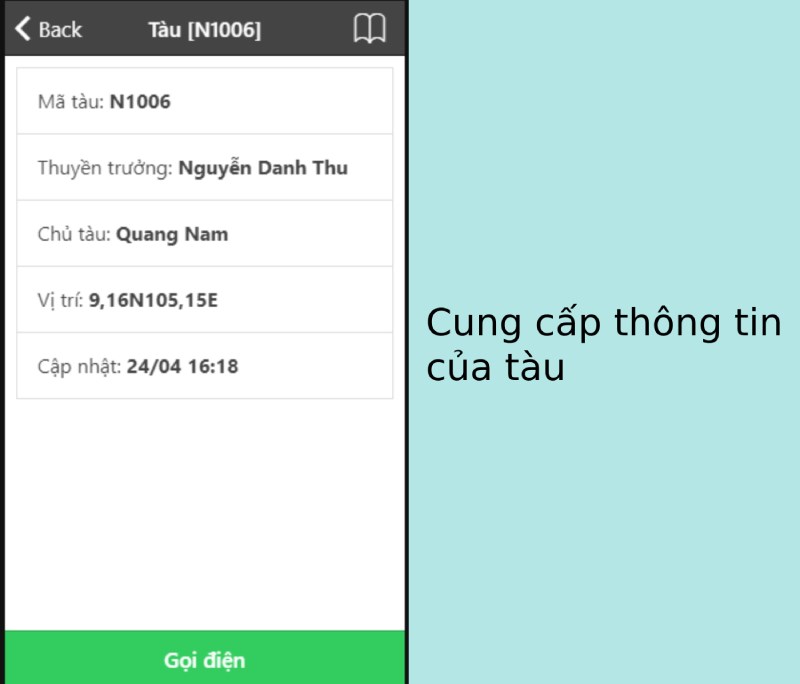 VNPT VSS cung cấp th&ocirc;ng tin của t&agrave;u