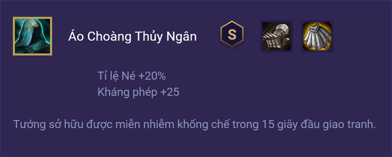 Trang bị Áo Choàng Thủy Ngân