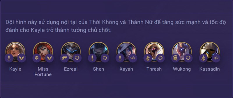 Sức mạnh đội hình Kayle Thời Không