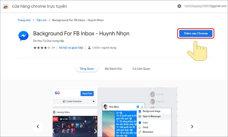 Hướng dẫn cách thay đổi hình nền trên Facebook Messenger