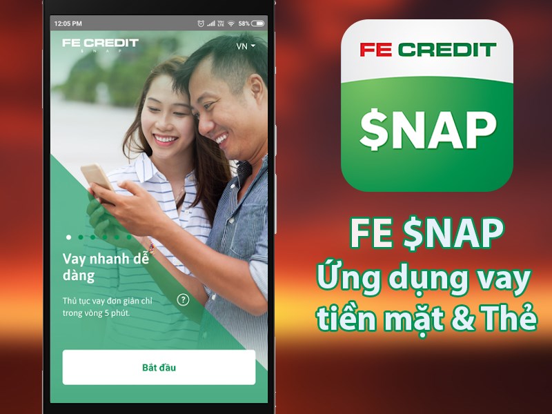 Ứng dụng cho vay tiền mặt và thẻ FE $NAP trên CH Play và App Store