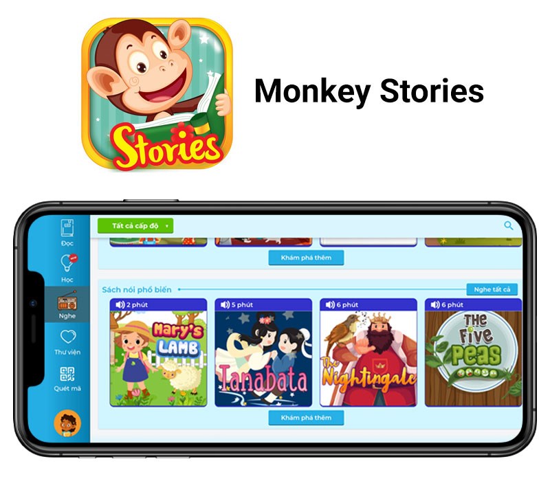 Giới thiệu ứng dụng Monkey Stories