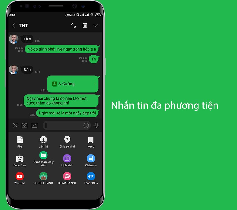 Nhắn tin, gửi ảnh, chơi trò chơi,... trên Line