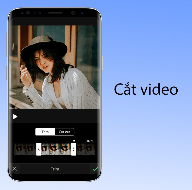 Công cụ cắt video trong ứng dụng VivaVideo