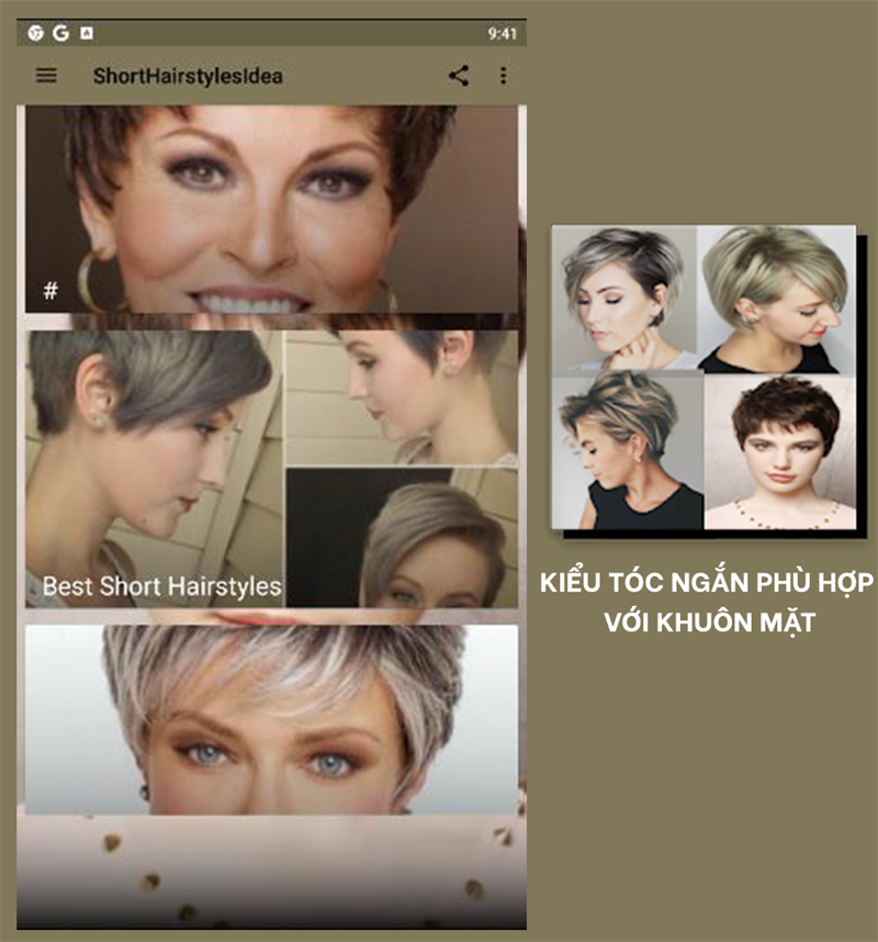Ứng dụng kiểu tóc ngắn phù hợp với khuôn mặt