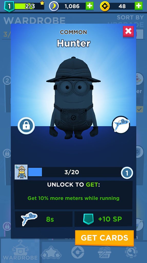 Mở khóa, nâng cấp nhân vật trong Minion Rush 