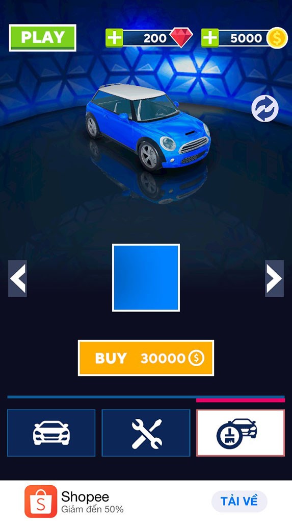  sơn m&agrave;u cho xe trong Smash Cars