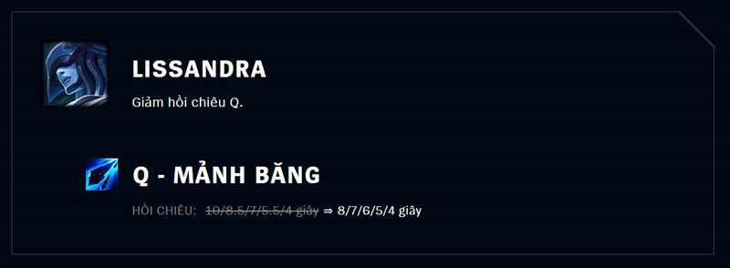 Q hồi chiêu giảm.