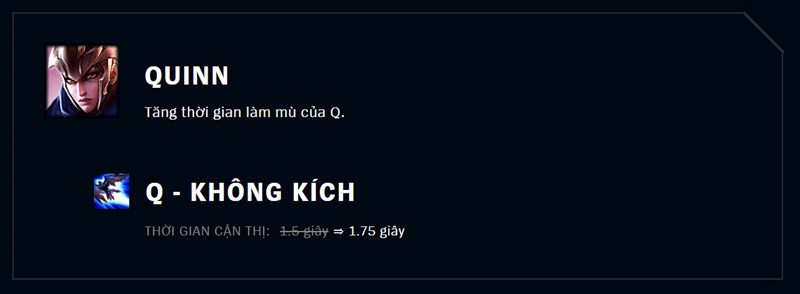 Tăng thời gian làm mù của Q.