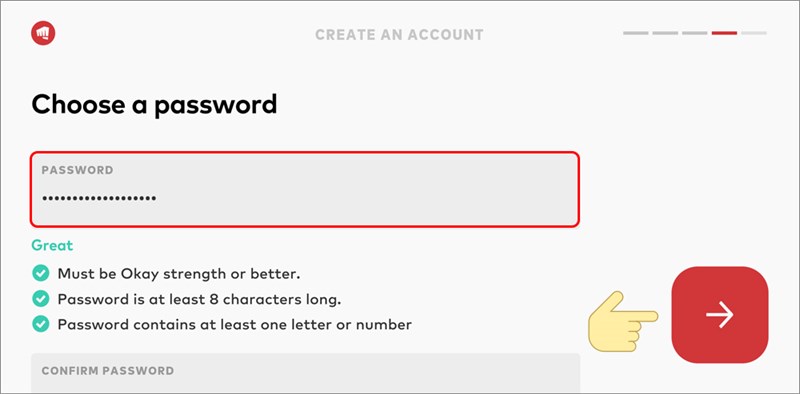 Đặt mật khẩu cho tài khoản