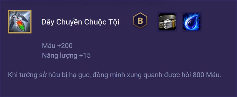 Trang bị Dây Chuyền Chuộc Tội