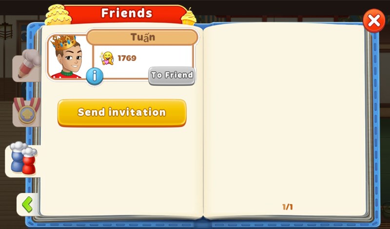 Li&ecirc;n kết Facebook với tr&ograve; chơi Cooking Diary&reg;