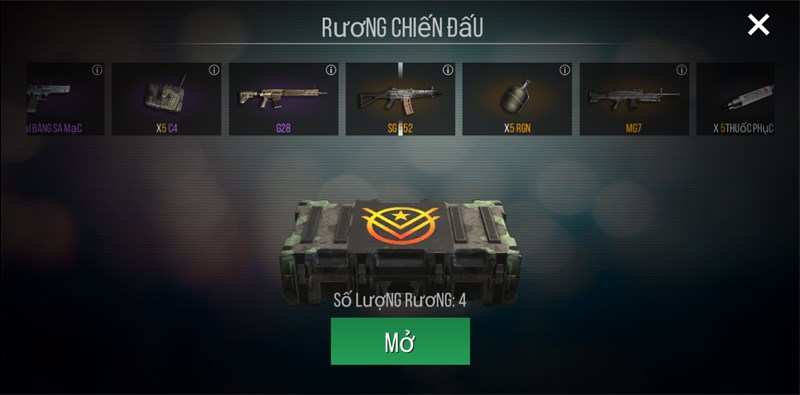 Rương chiến đấu với kho vũ kh&iacute; cực khủng