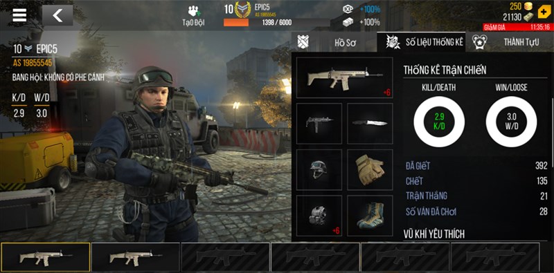 C&aacute;c số liệu thống k&ecirc; c&oacute; được qua c&aacute;c trận đấu