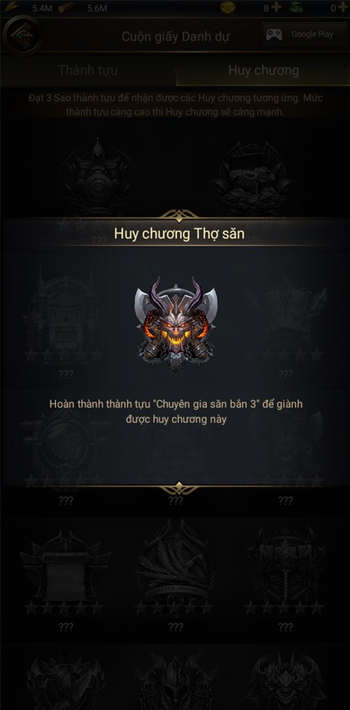 Huy chương Thợ săn tr&ocirc;ng cực kỳ ngầu