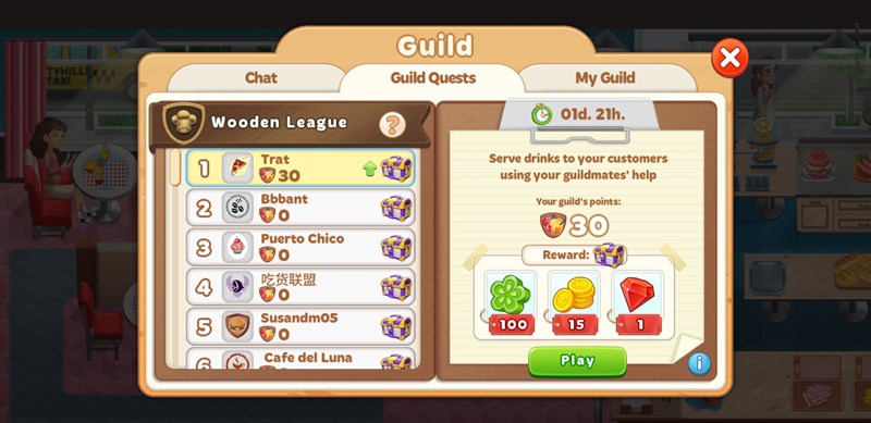 Nhiệm vụ bang hội trong tr&ograve; chơi Cooking Diary&reg;