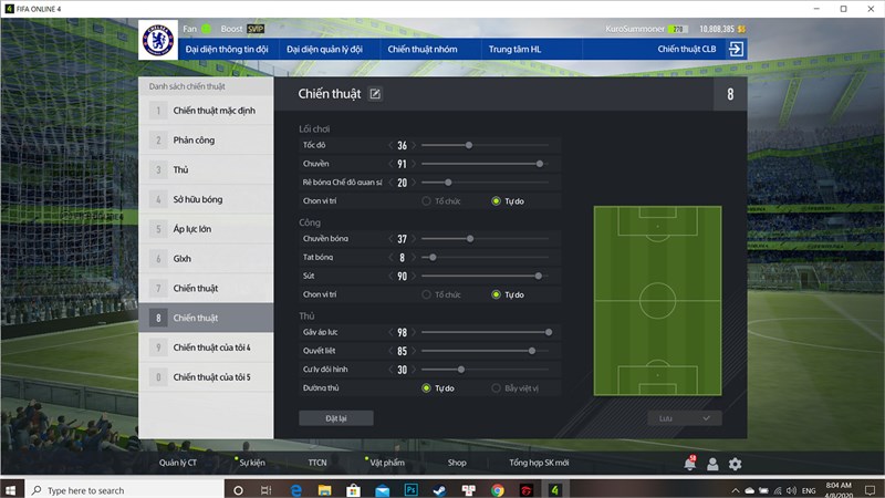 Chiến thuật đội của đội h&igrave;nh 4 - 3 - 3