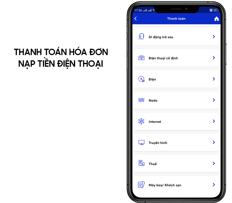 Thanh toán hóa đơn tiện ích