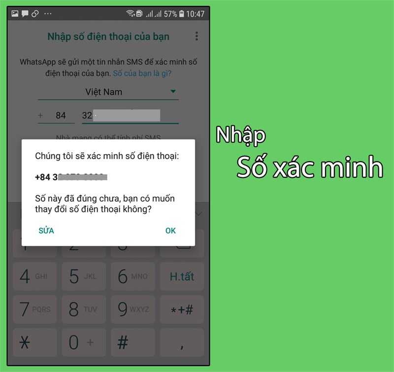 X&aacute;c minh số điện thoại