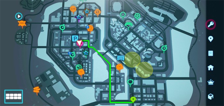 Simulationskarte der Stadt Las Vegas