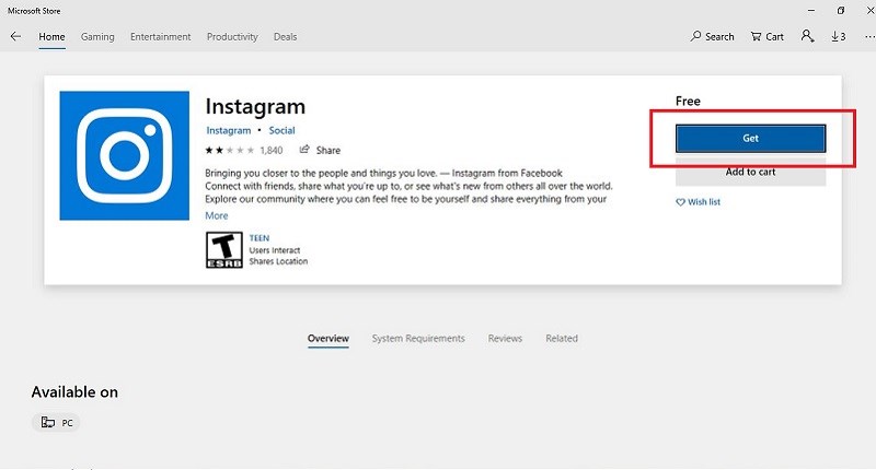 đăng nhập Instagram bằng Facebook tr&ecirc;n m&aacute;y t&iacute;nh