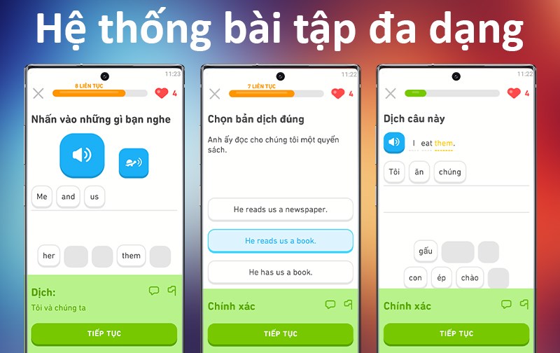 2. Hệ thống bài tập đa dạng phong phú