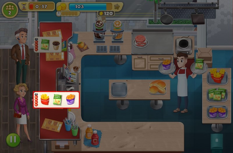 Thực hiện c&aacute;c combo đồ ăn gi&uacute;p cộng th&ecirc;m tiền thưởng trong Cooking Diary&reg;