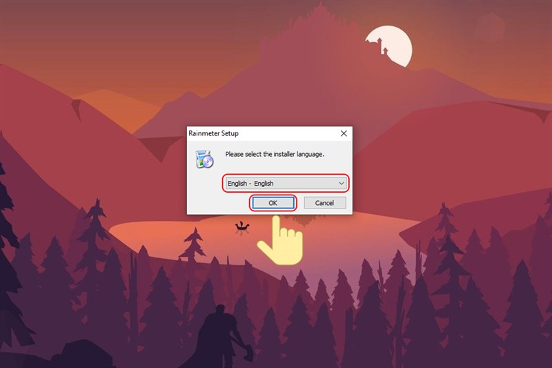 Chọn ng&ocirc;n ngữ trong Rainmeter
