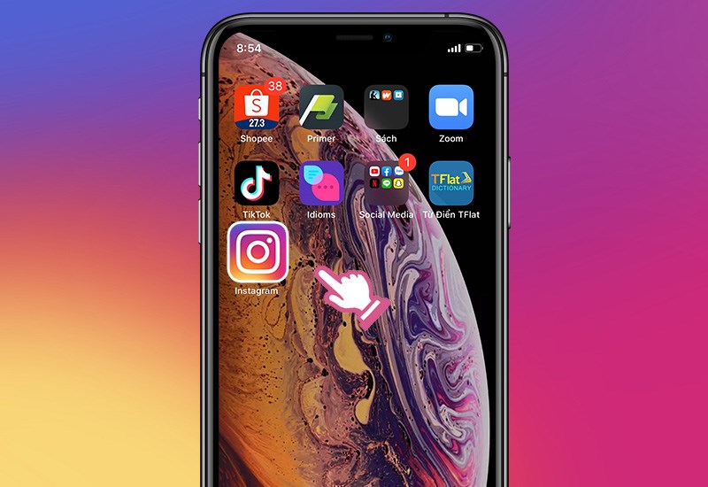 H&igrave;nh ảnh Instagram ngo&agrave;i menu ứng dụng