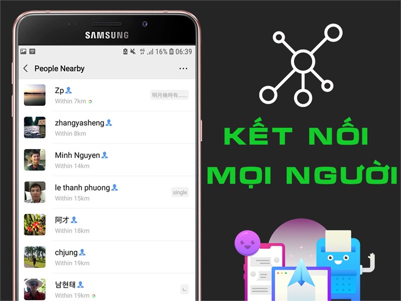 Kết bạn với bạn bè gần xa trên WeChat