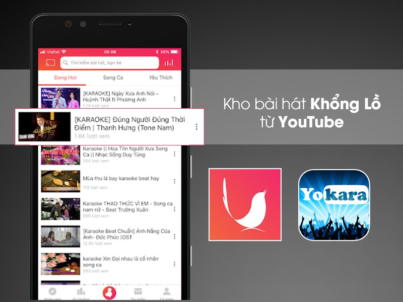 Yokara với kho b&agrave;i h&aacute;t khổng lồ