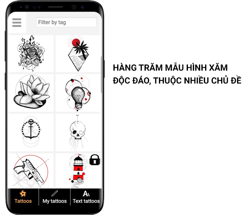 Ứng dụng App mẫu hình xăm Với hàng nghìn mẫu độc đáo