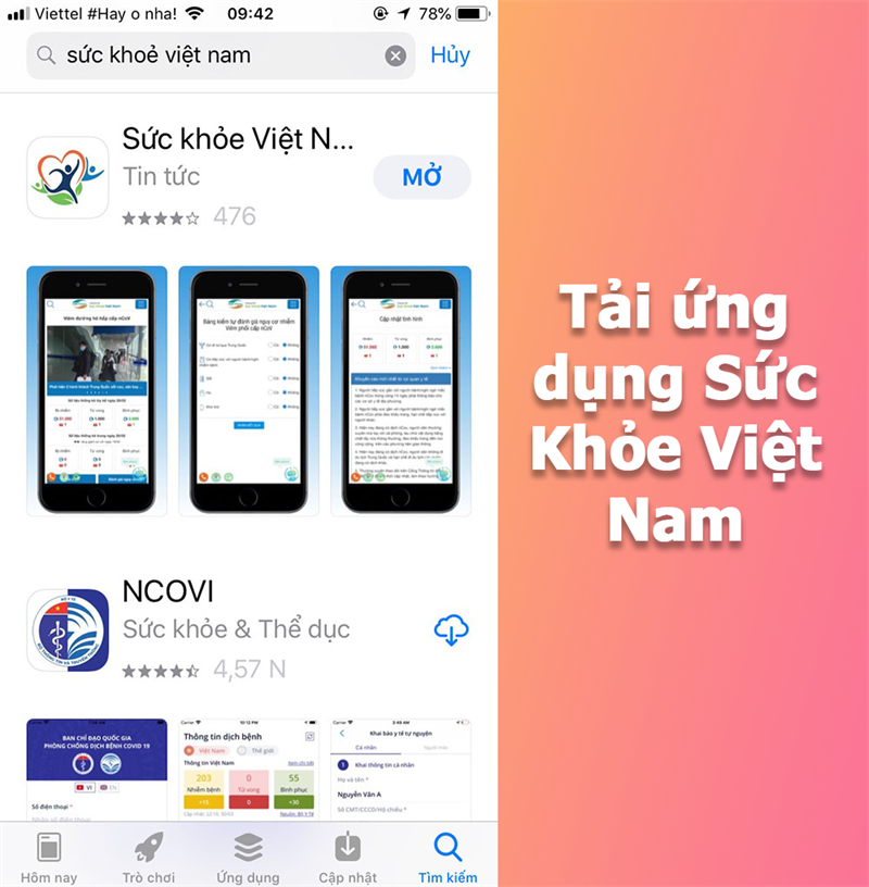 Tải ứng dụng Sức khỏe Việt Nam&nbsp;