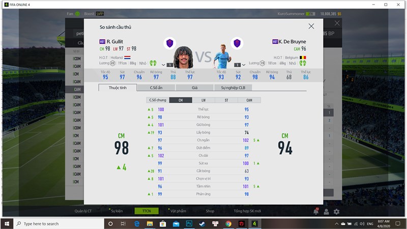 L&agrave;m chủ h&agrave;ng tiền vệ với Petit-Gullit-Bruyne