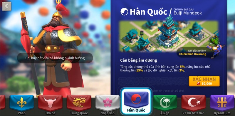 Giai đoạn cuối game: Hàn Quốc