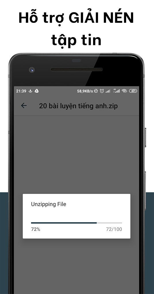 Hỗ trợ giải n&eacute;n tập tin