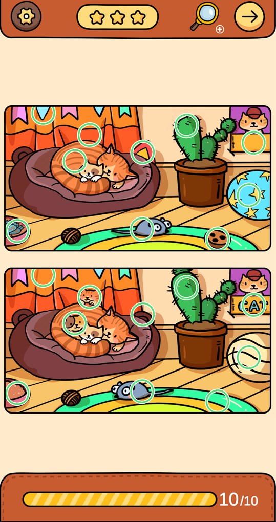 10 điểm khác nhau của hai bức hình