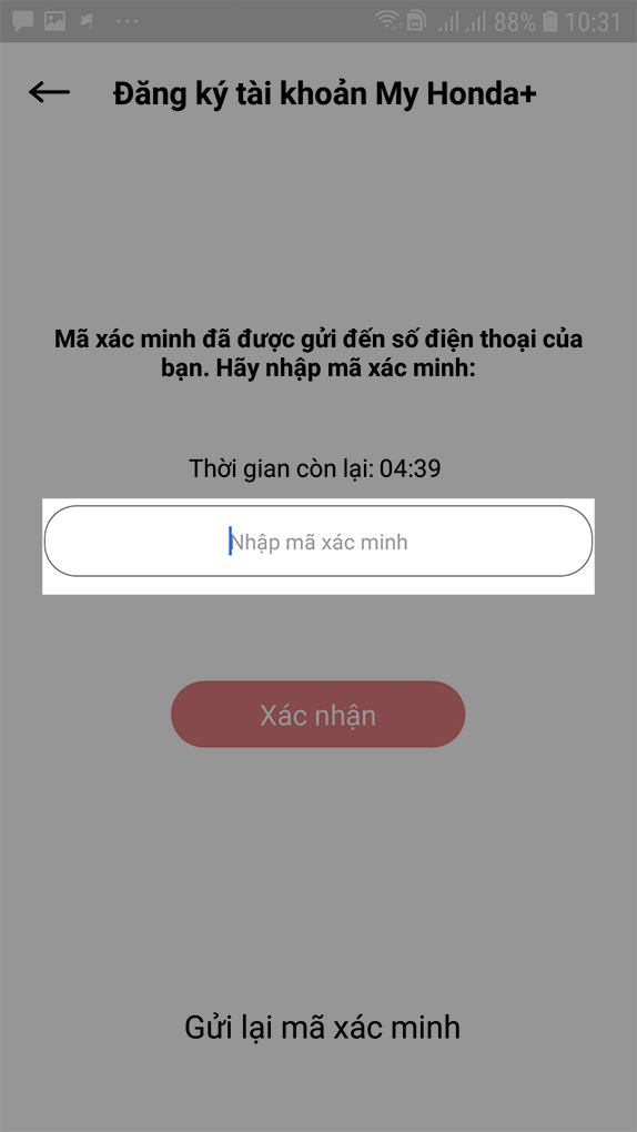 Nhập m&atilde; x&aacute;c minh