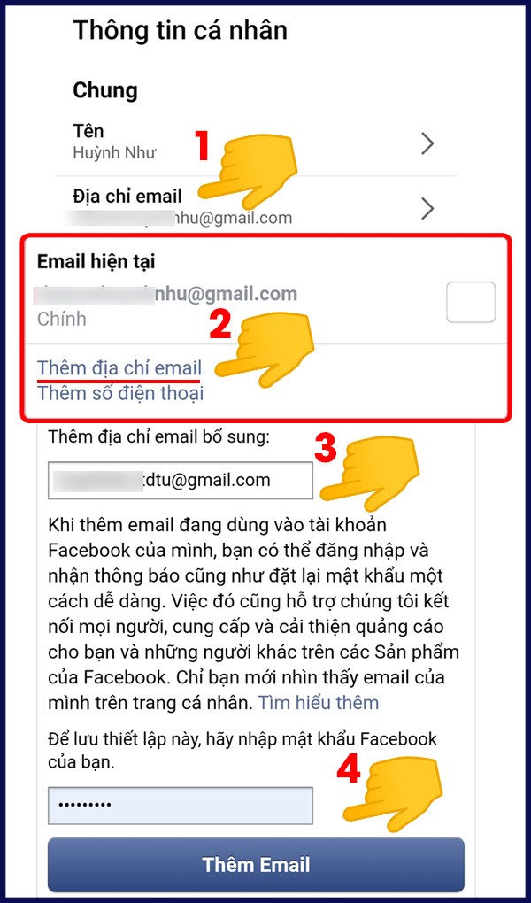 Nhập địa chỉ email