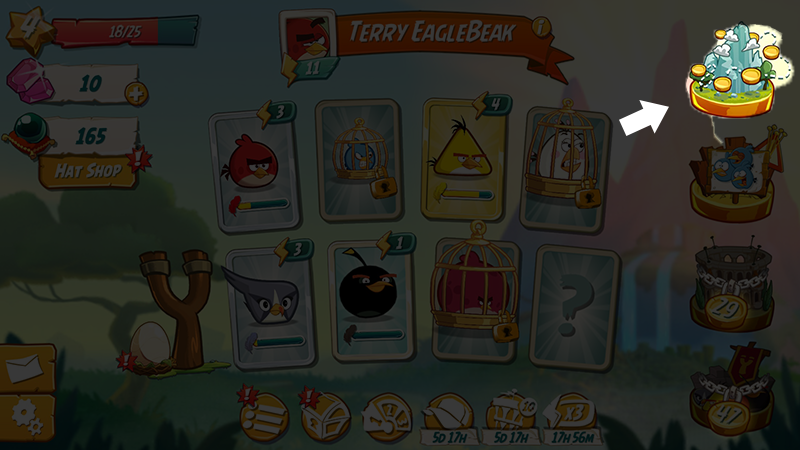 Tại giao diện ch&iacute;nh, nhấn chọn biểu tượng vượt ải ở ph&iacute;a tr&ecirc;n g&oacute;c phải m&agrave;n h&igrave;nh.