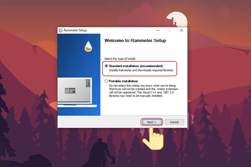 Chọn loại c&agrave;i đặt
